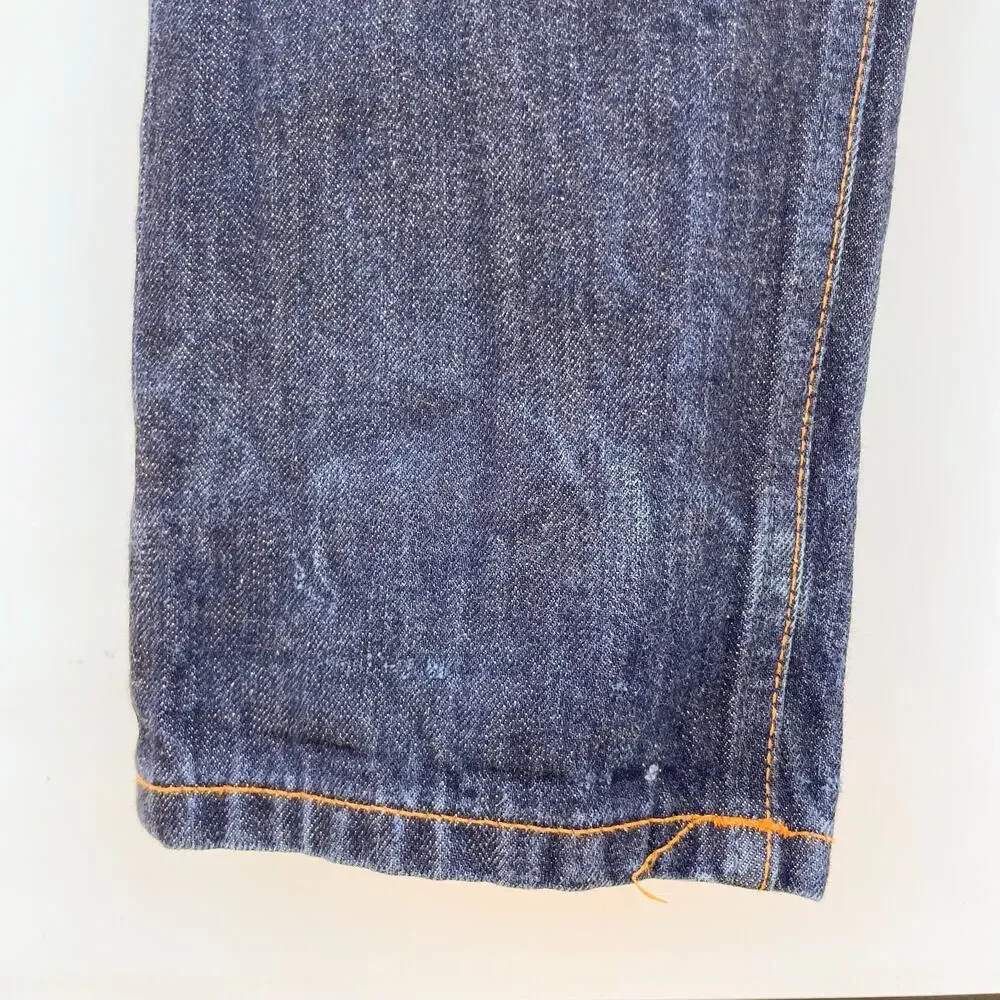 Nudie Jeans Steady Eddie‎ II Dry Salvage 31x30 Raw Denim Indigo Dark Wash
